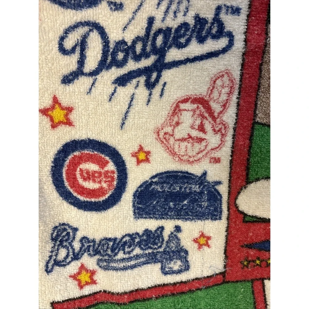 VTG Looney Tunes Major League Baseball All-Stars beach towel W/Cleveland Indian